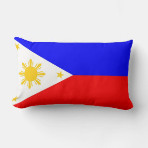 Rectangle philippines drapeau coussin