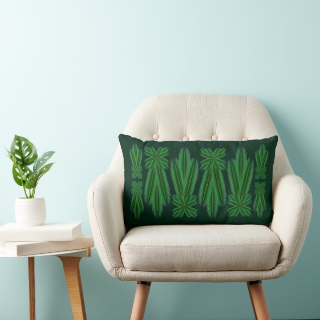 Rectangle Pine Comet Forest Lumbar Coussin (Chaise)