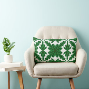 Rectangle Pine Mandala Lumbar Coussin