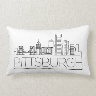 Rectangle Pittsburgh, Pennsylvanie Skyline Lumbar Coussin