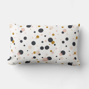Rectangle Points Confetti rose et or Coussin