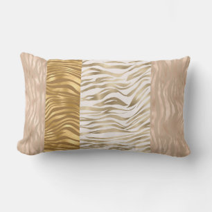 Rectangle Poster de animal Luxe Satin Blend Lumbar Coussin