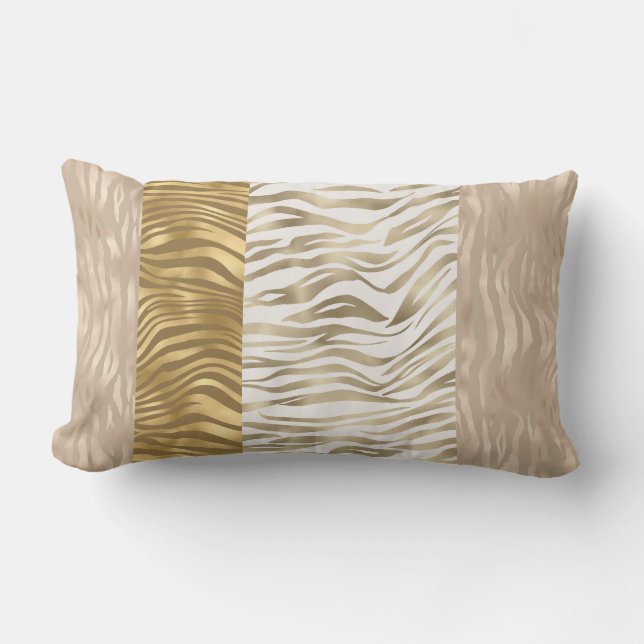 Rectangle Poster de animal Luxe Satin Blend Lumbar Coussin (Recto)