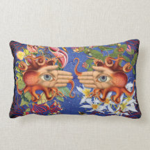 poulpes floraux d'imaginaire de coussin