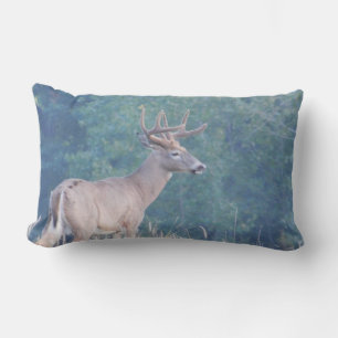 Rectangle Profil de cerf blanc dans le Coussin Lumbar de ter