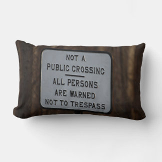 Rectangle PRR pas un coussin public de signe de fer de fonte