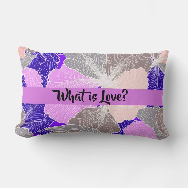 Rectangle Qu'est-ce que l'Amour ? Coussin Pastel Fan Leaf ré (Recto)