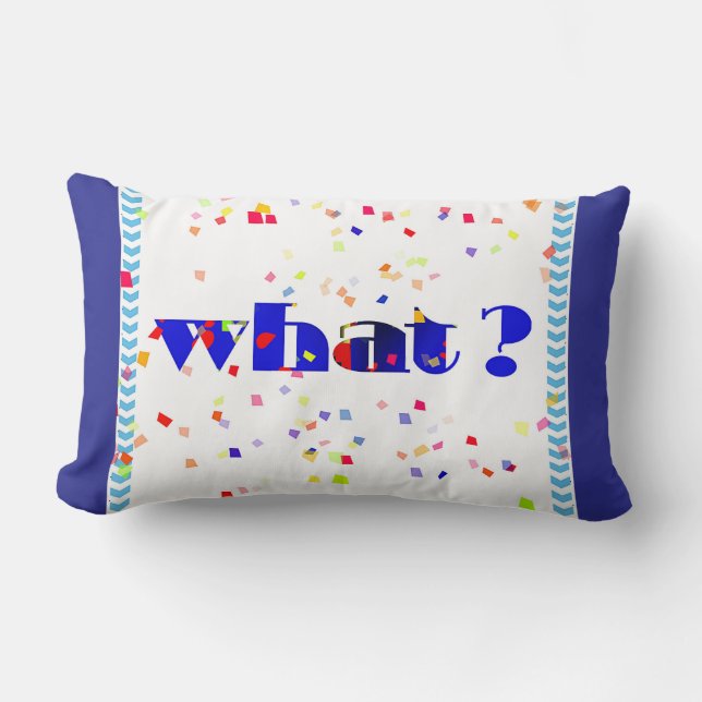 Rectangle QUOI! Coussin Lombaire Décorateur de Logo (Recto)