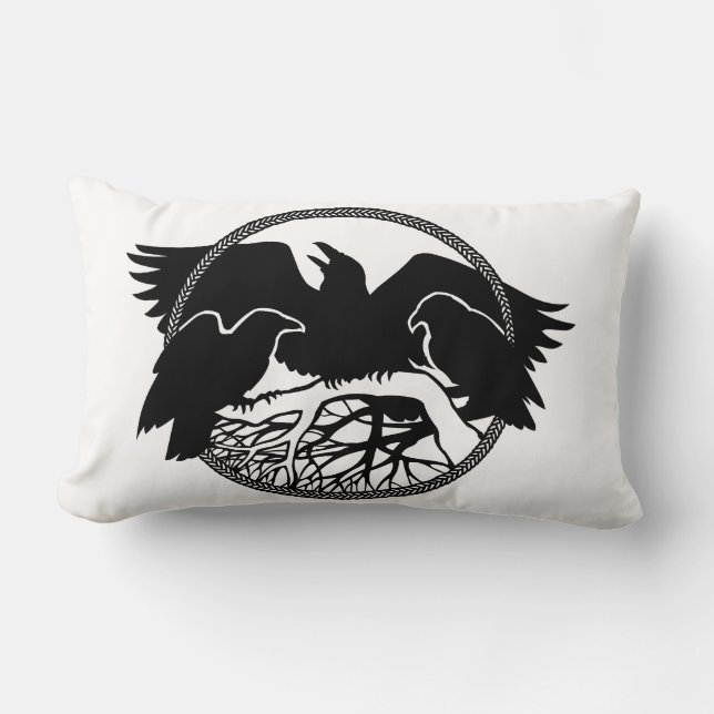 Rectangle Raven Art Coussin Native Spirit Animal Raven Couss (Recto)