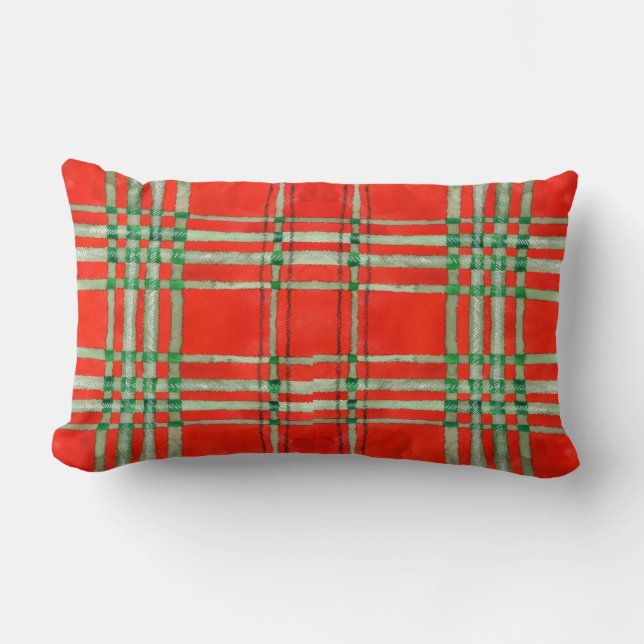 Rectangle RED SCOTT TARTAN Lumbar Coussin (Recto)