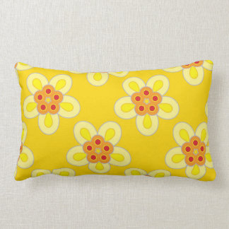 Rectangle Repli d'Ann - coussin géométrique jaune de fleur