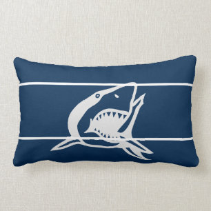 Rectangle Requin bleu sur coussin