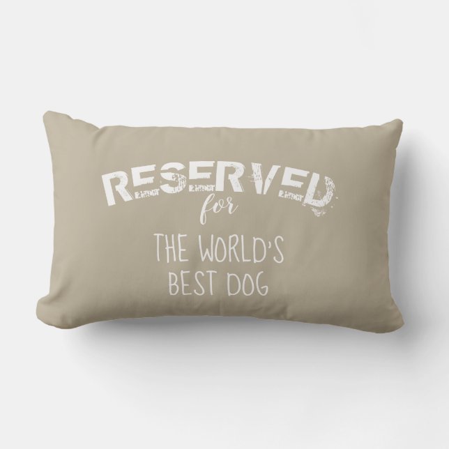 Rectangle réservé à la citation chien coussin beige et blanc (Recto)