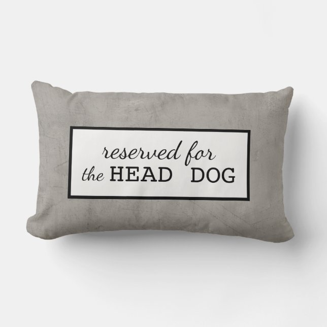 Rectangle réservé au chien coussin gris et blanc (Recto)