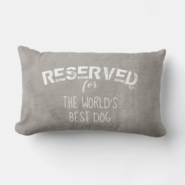 Rectangle réservé pour la citation de chien coussin en gris  (Recto)