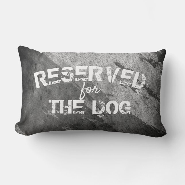 Rectangle réservé pour la citation de chien coussin en gris  (Recto)