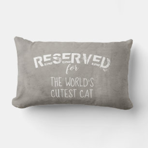 Rectangle réservé pour le coussin de citation de chat gris e