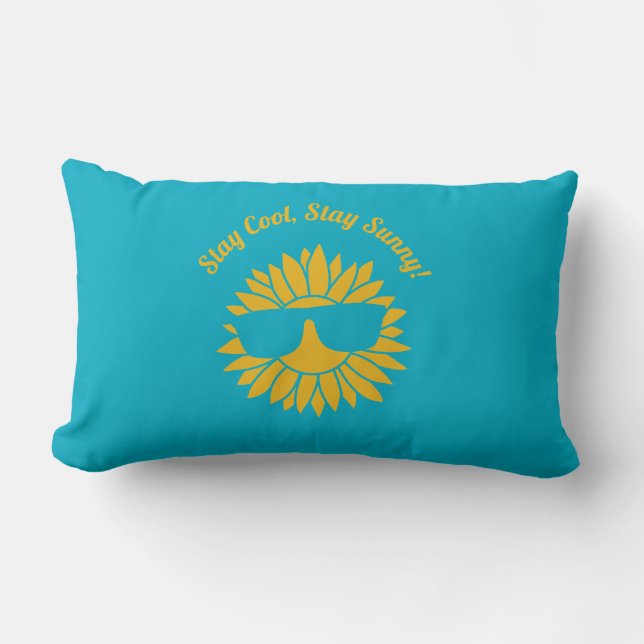 Rectangle Restez frais et ensoleillé – Coussin d'accent de t (Recto)