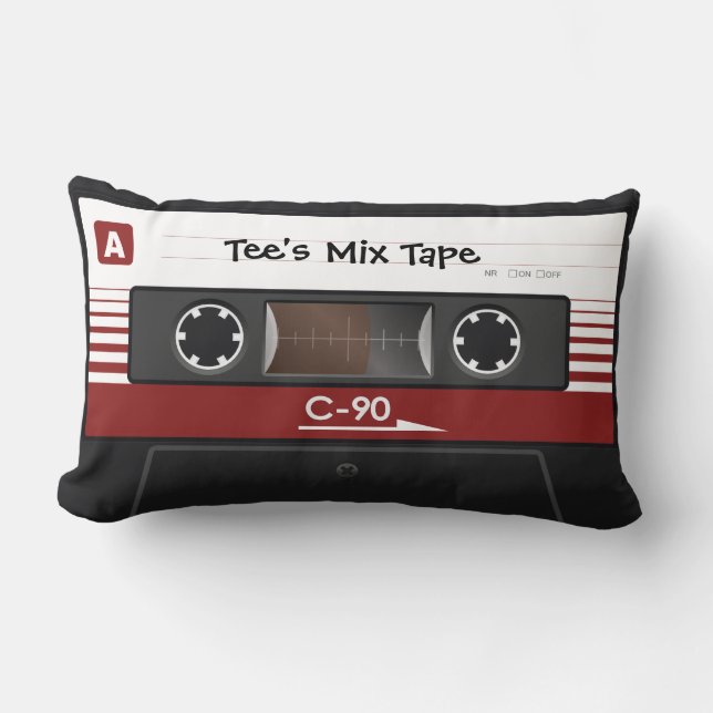 Rectangle Rétro coussin d'enregistreur à cassettes (Recto)
