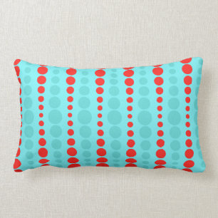 Rectangle Rétro coussin lombaire de points de rouge et de