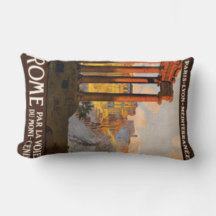 Rectangle Rome Italie vintage voyage coussin