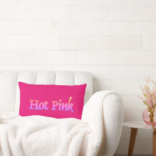 Rectangle Rose chaud avec nom lumbar coussin