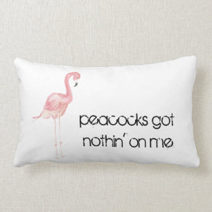 Rectangle Rose rectangulaire, coussin de Flamant rose