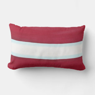 Rectangle Rouge blanc Noël Père Noël taille Lumbar Coussin