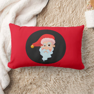 Rectangle rouge drôle NOËL PÈRE NOËL LUMBAR Coussin