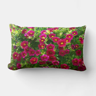 Rectangle Rouge/jaune Floral Américain MoJo Coussin