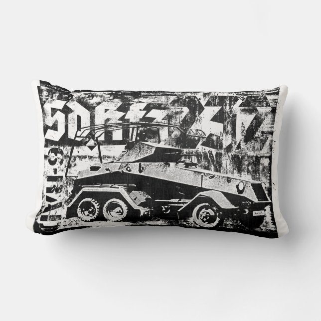 Rectangle Sd.Kfz. 232 (6-Rad) Polyester Lumbar Coussin 13 po (Recto)