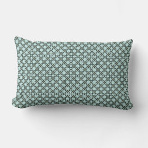 Rectangle Sea Blues Micro Motif Lumbar Coussin