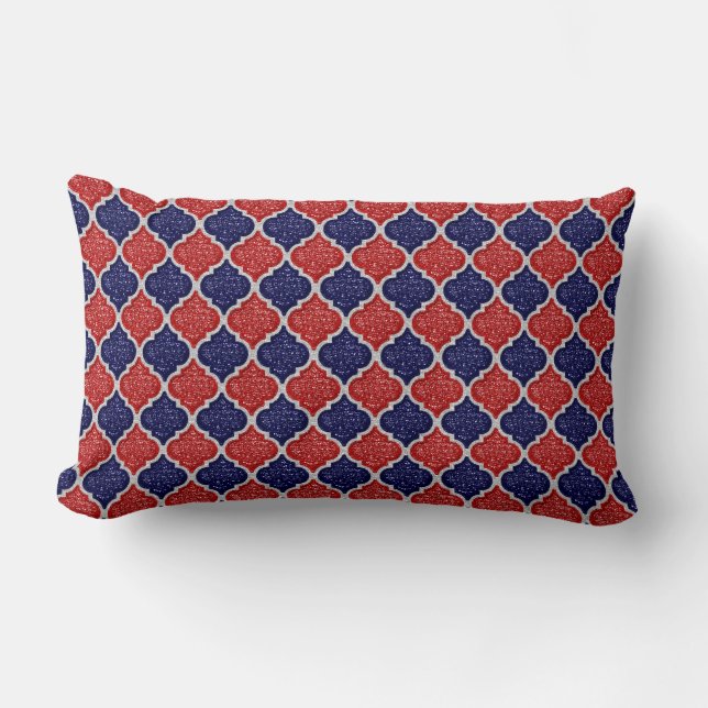 Rectangle Séquins MQF - COUSSIN rouge-blanc-bleu foncé-LUMBA (Recto)
