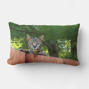 Rectangle Serval réversible Savannah Chats sur un Coussin