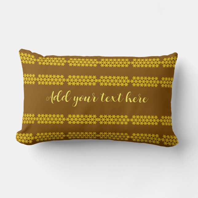 Rectangle Simple motif floral jaune Coussin de jet (Recto)
