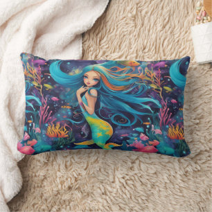 Rectangle Sirène - Coussin Lumbar 13" x 21"