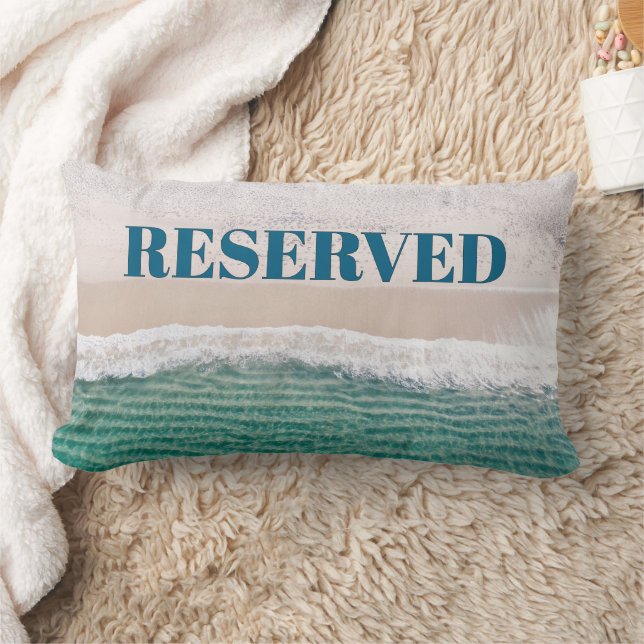 Rectangle SMART ! 🏖️ Coussin de plage « Réservé » – Vacance (Couverture)