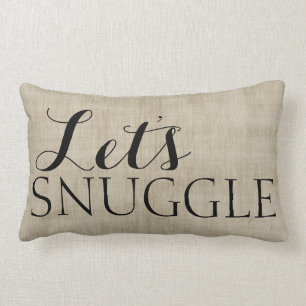 Rectangle Snuggle Rustic Burlap Look Coussin