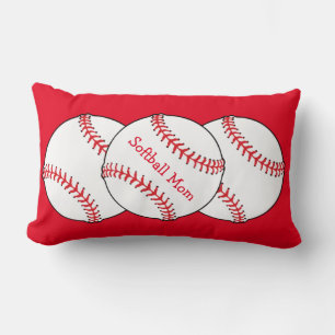 Rectangle Softball Mom Lumbar Coussin