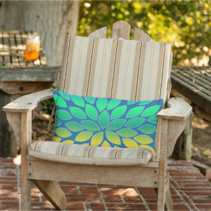 Rectangle Starburst Moderne Flower Motif Coussin de design