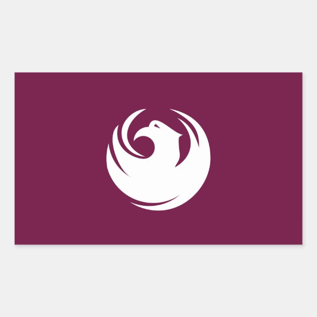 Rectangle sticker with Flag of Phoenix City, USA (Devant)