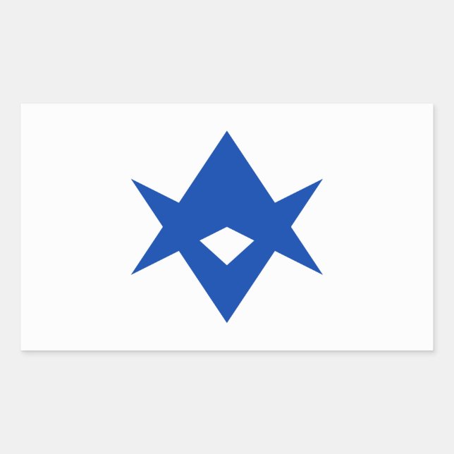 Rectangle sticker with Flag of Toyota City (Devant)