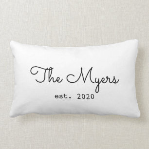 Rectangle Style Agricole personnalisé Nom Coussin