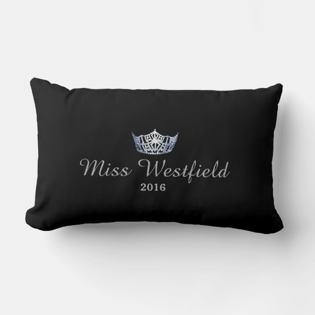 Rectangle Style Miss America Nom personnalisé Coussin de la  (Recto)