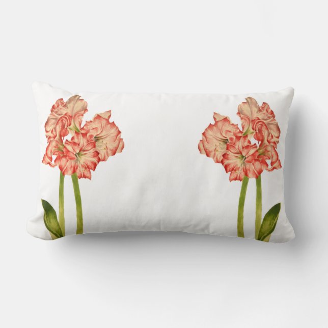 Rectangle Sucre de canne Lilies sur un Coussin Lumbar (Recto)