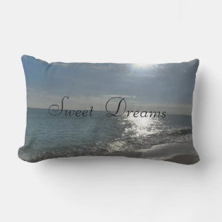 Rectangle Sweet Dreams Beach Ocean Blue Scene Coussin de cou