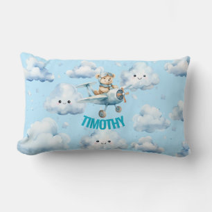 Rectangle Teddy Bear Aviator Lumbar Coussin