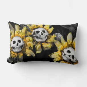 Rectangle Thé de sang et Coussin de Tournesol à cordes rouge