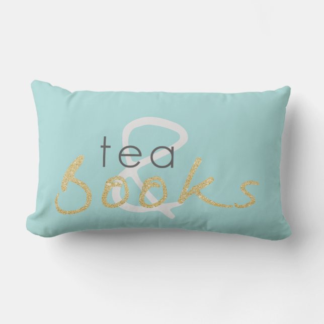 Rectangle Thé d'étincelle d'or de deux tons et coussin de (Recto)