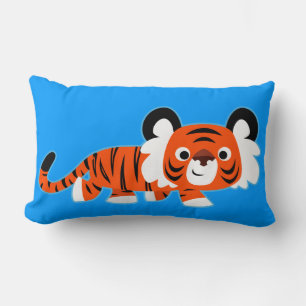 Rectangle Tigre de dessin mignon sur le Coussin de lombage d